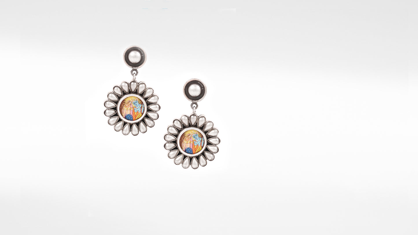Sangeeta Boochra Silver Earrings With 24K Gold Plating
