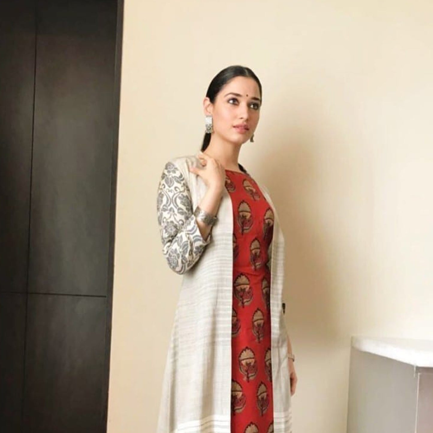 Tamanna Bhatia in Sangeeta Boochra Bangle And Earrings