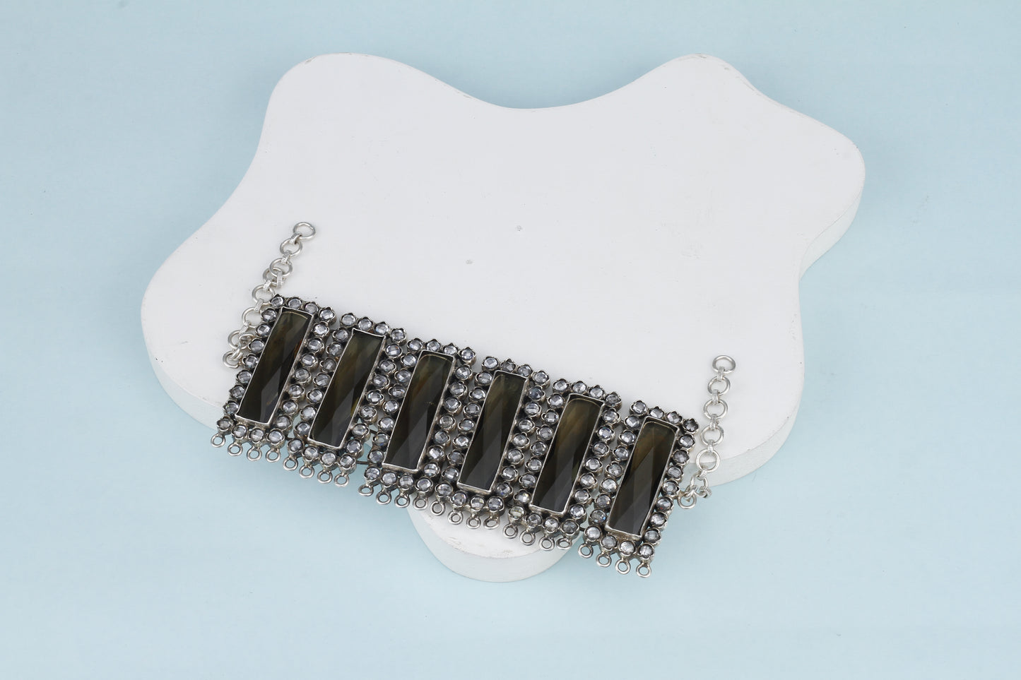 Vividh- Silver Shanaya Necklace