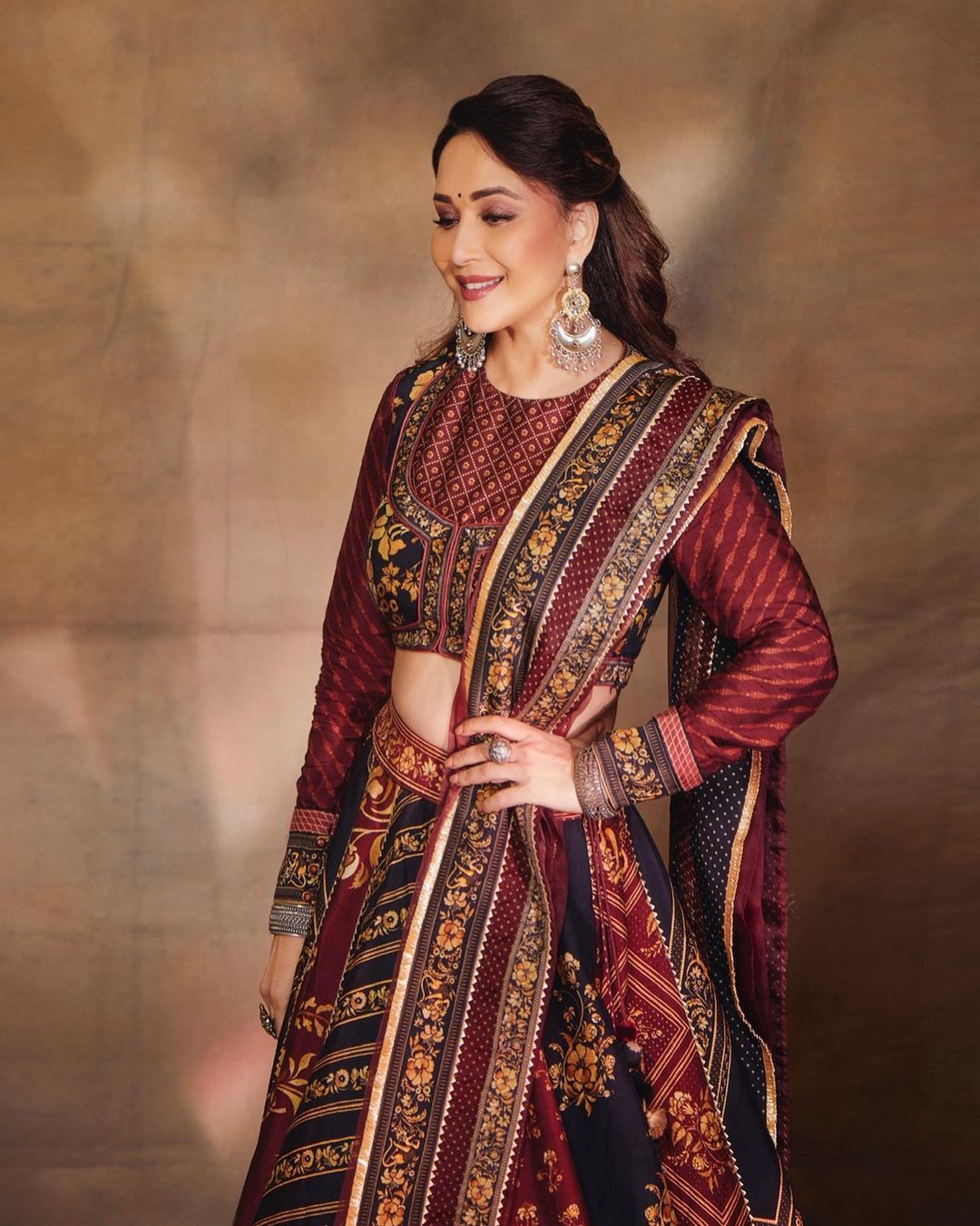 Evergreen Madhuri Dixit in Sangeeta Boochra Jewellery