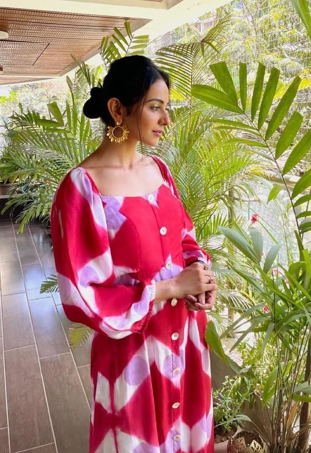 Rakul Preet Singh In Silver Earring