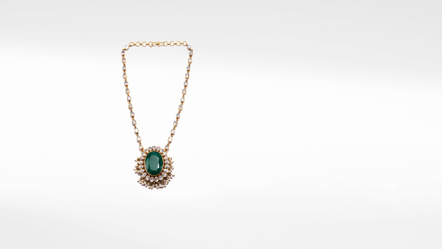 Charbagh - Silver Jasmin Necklace