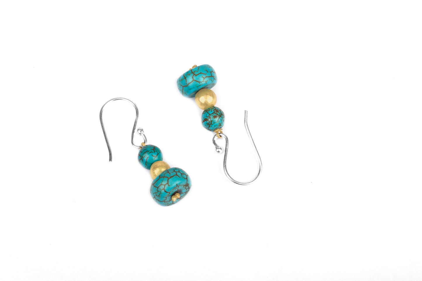 Bisma Silver Earrings With Turquoise