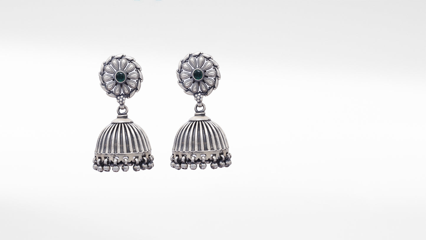 Indian Traditional Silver Jhumki