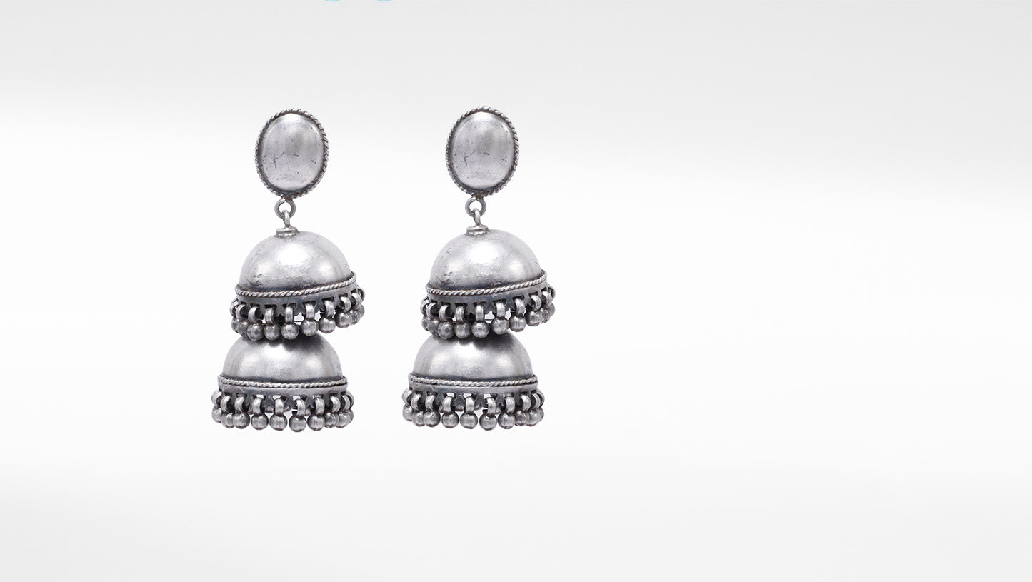Handcrafted Sliver Traditional Jhumki