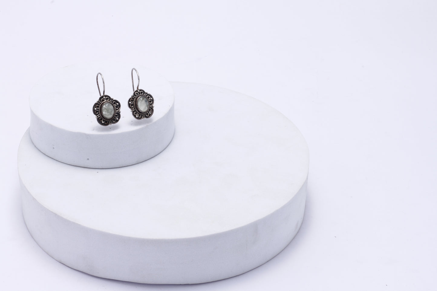 Labradorite Ovel Shape Handcrafted silver Earring