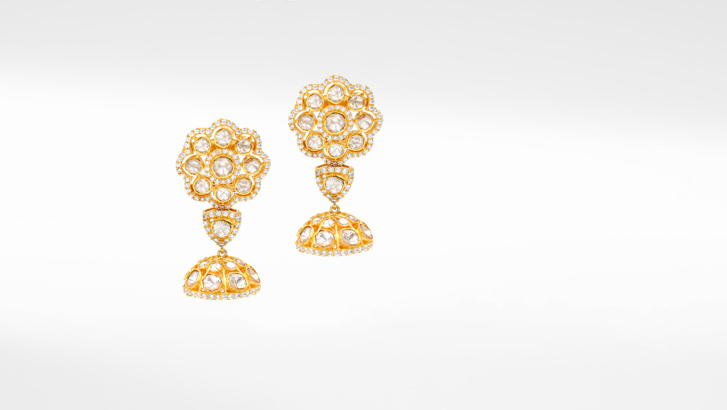 Sangeeta Boochra Silver Moissanite Earrings