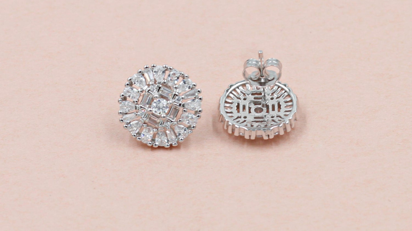 Glimmering Galaxy CZ Statement Earrings