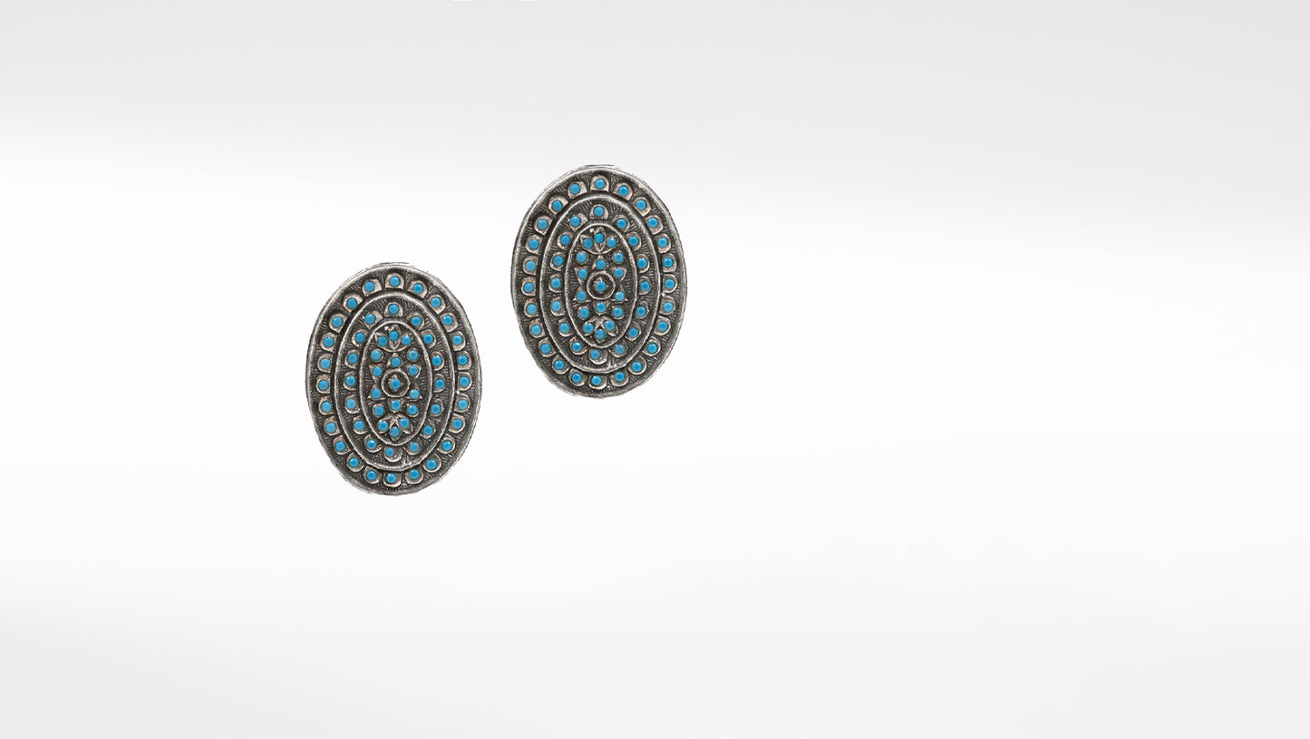 Revel in the Exquisite Detail of Handcrafted Antique Design Silver Earrings