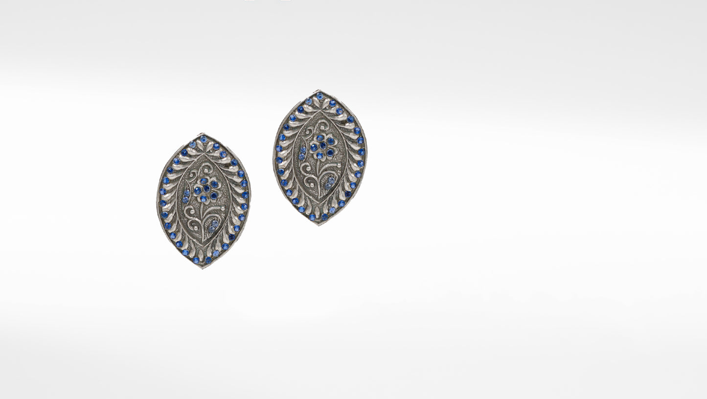 Embrace Vintage Glamour with Handcrafted Antique Design Silver Studs