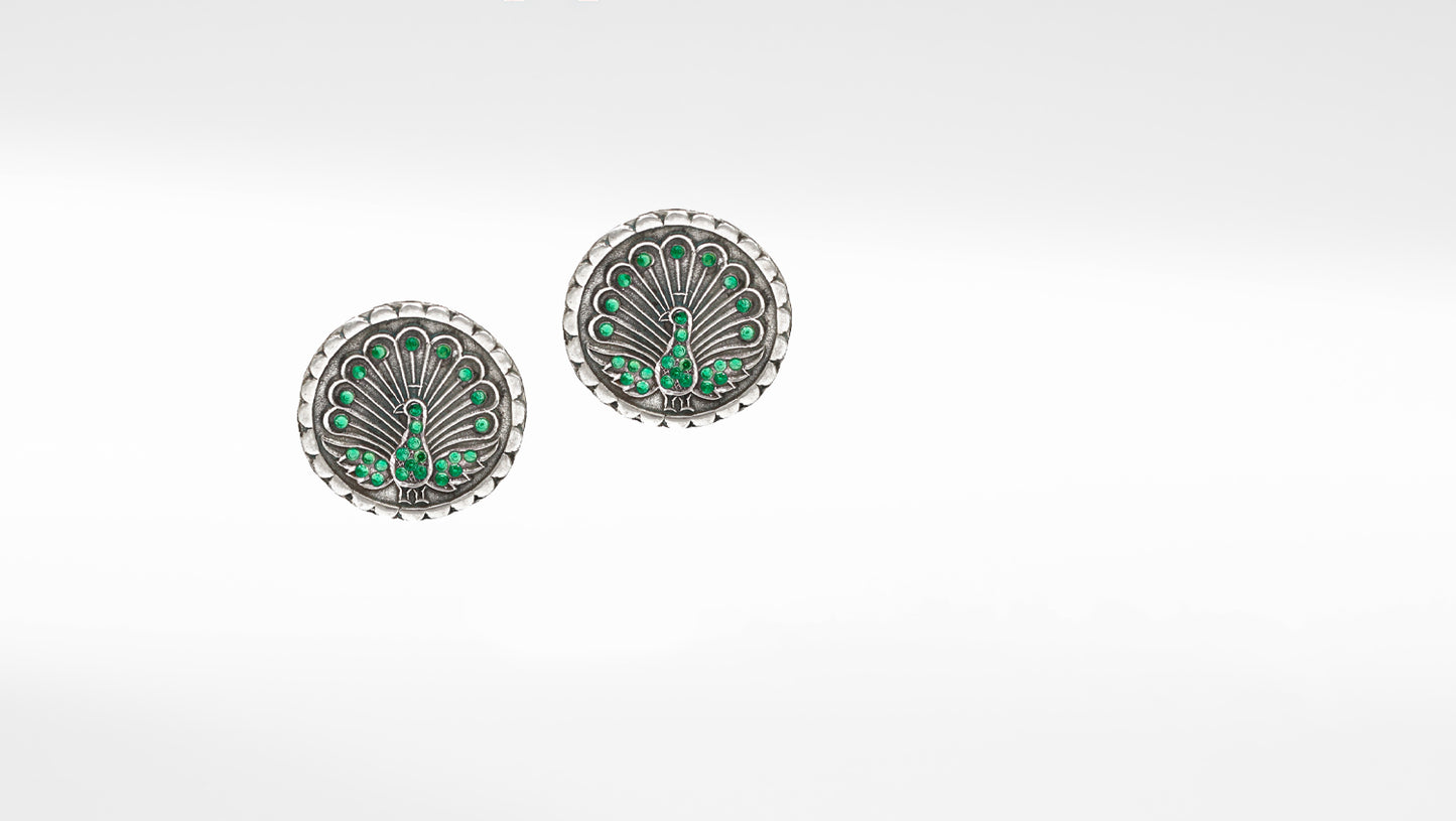 Enhance Your Ensemble with Handcrafted Antique Design Silver Studs