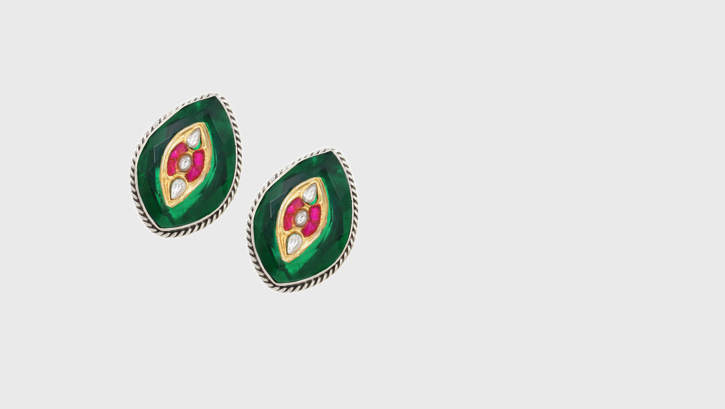 Timeless Grace: Sangeeta Boochra Handcrafted Silver Earrings