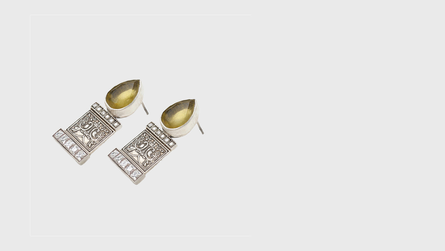 Classic Sophistication: Handcrafted Silver Earrings by Sangeeta