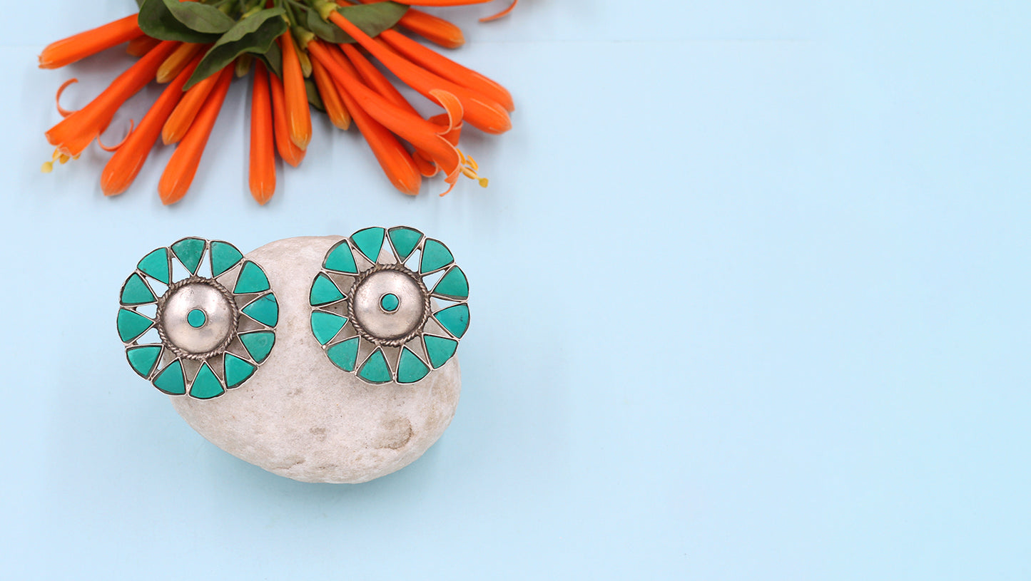 Sophisticated Beauty: Sangeeta Boochra Silver Handcrafted Studs