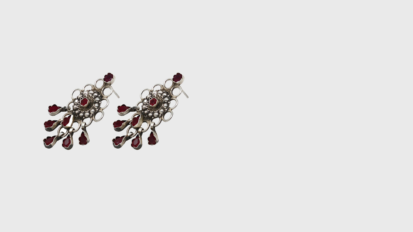 Infinite Charm: Handcrafted Silver Earring by Sangeeta Boochra