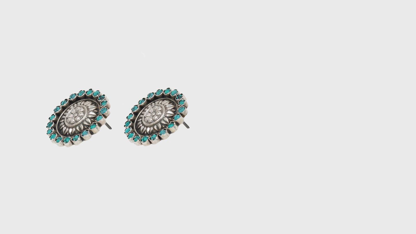 Sophisticated Grace: Sangeeta Boochra Silver Handcrafted Studs