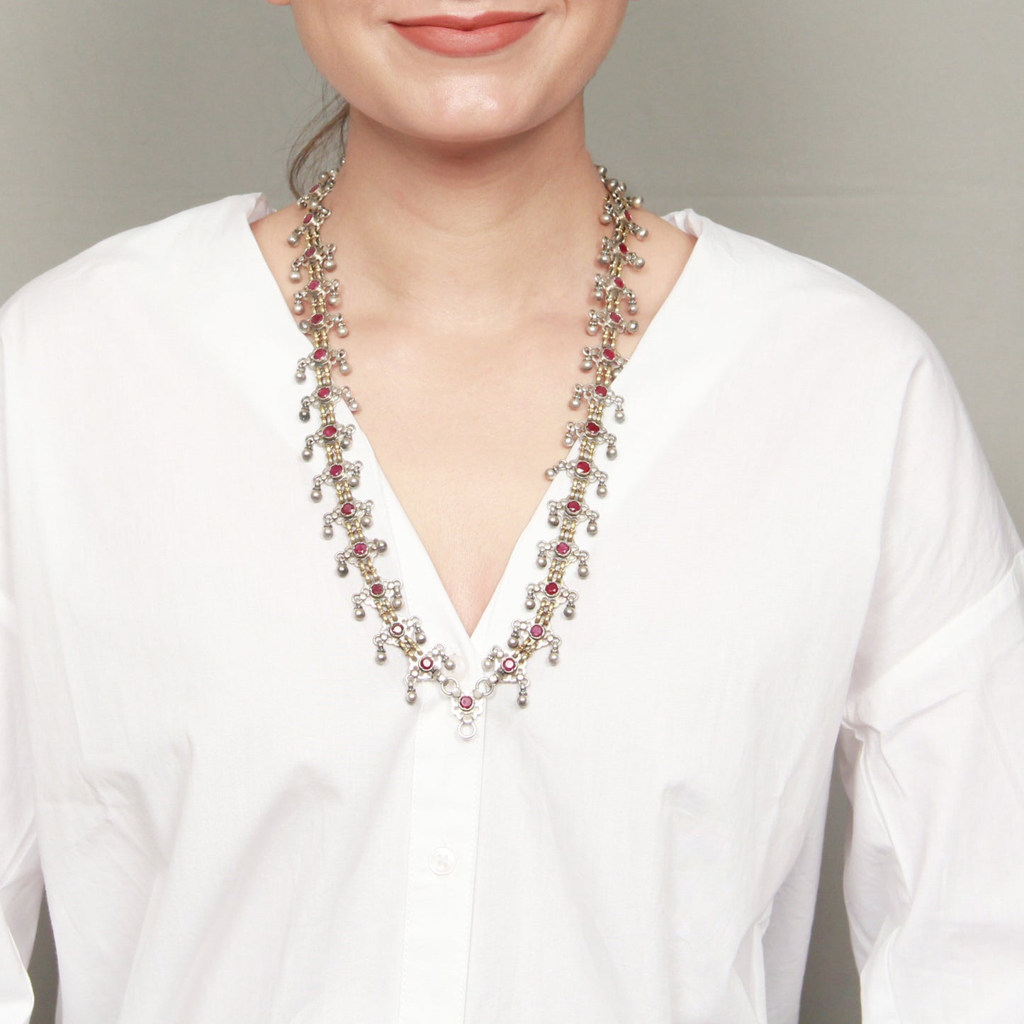 Long Silver Necklace