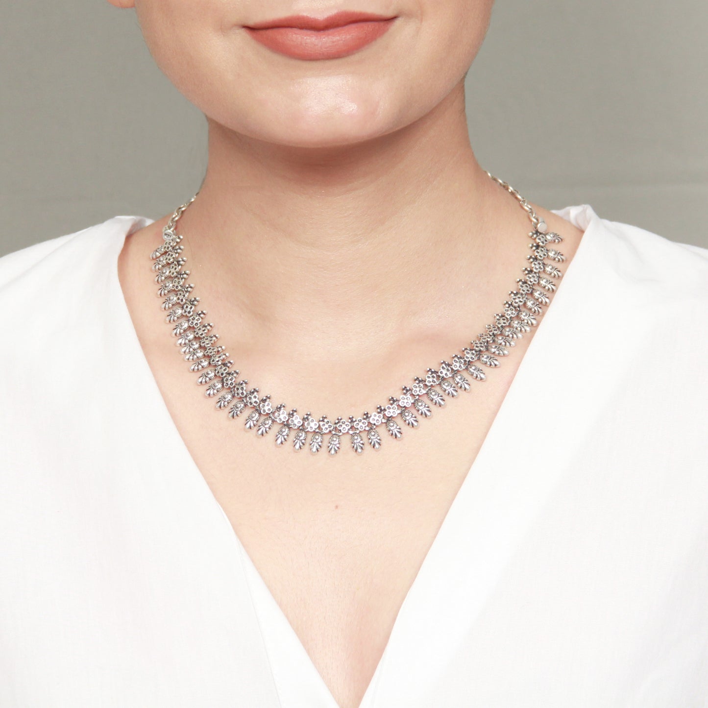 Long Silver Necklace