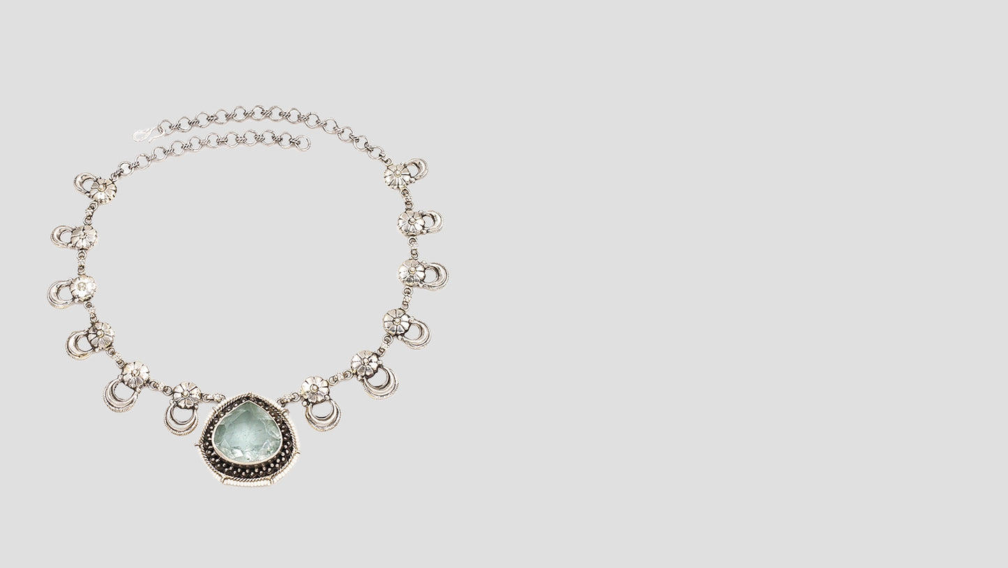 Bohemian Luxe: Sangeeta Boochra Statement Silver Necklace