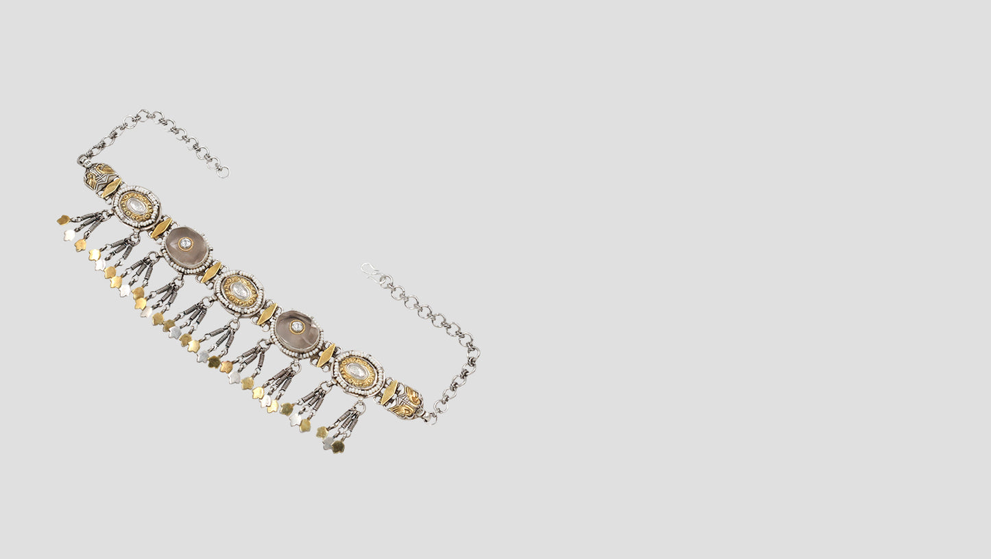 Royal Heritage: Sangeeta Boochra Handcrafted Silver Choker