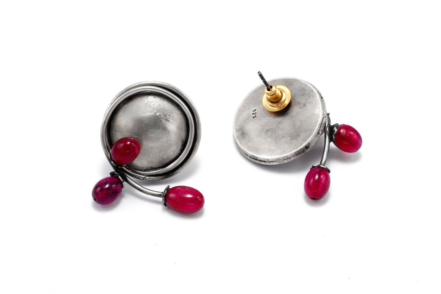Vividh- Silver Kasool Round Earrings