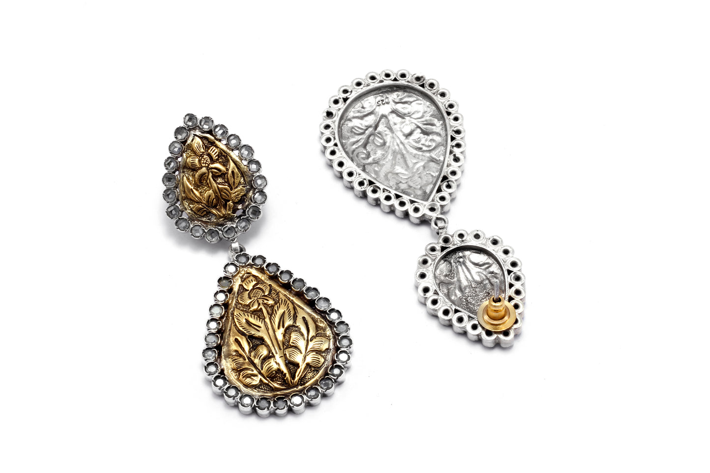 Vividh- Silver Nazpari Lovely Earrings