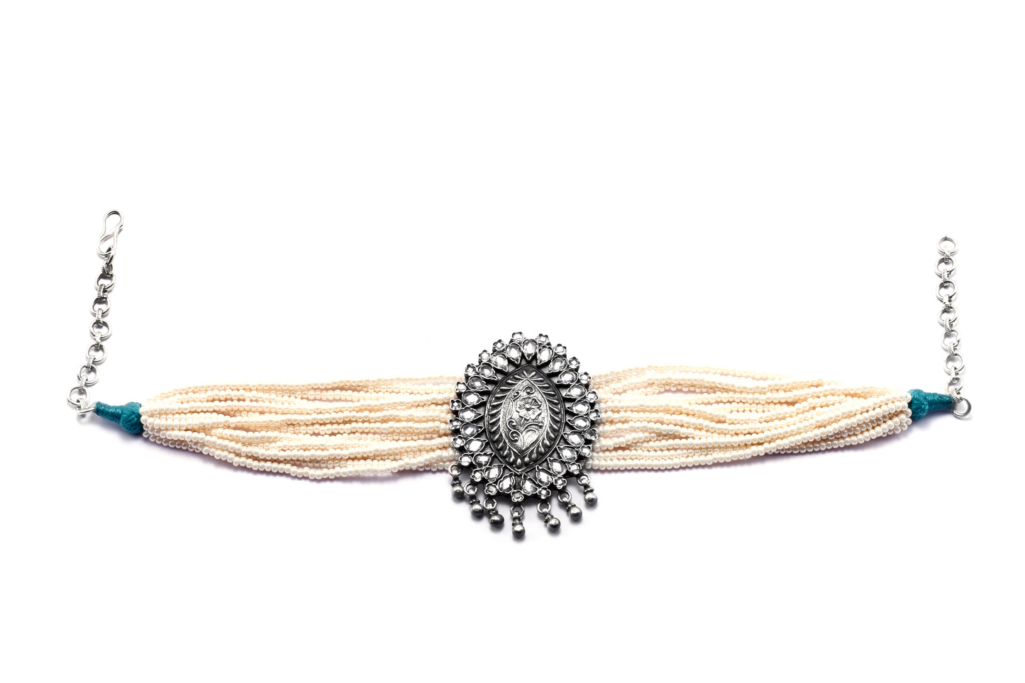 Vividh- Stunning Silver Aaliya Choker