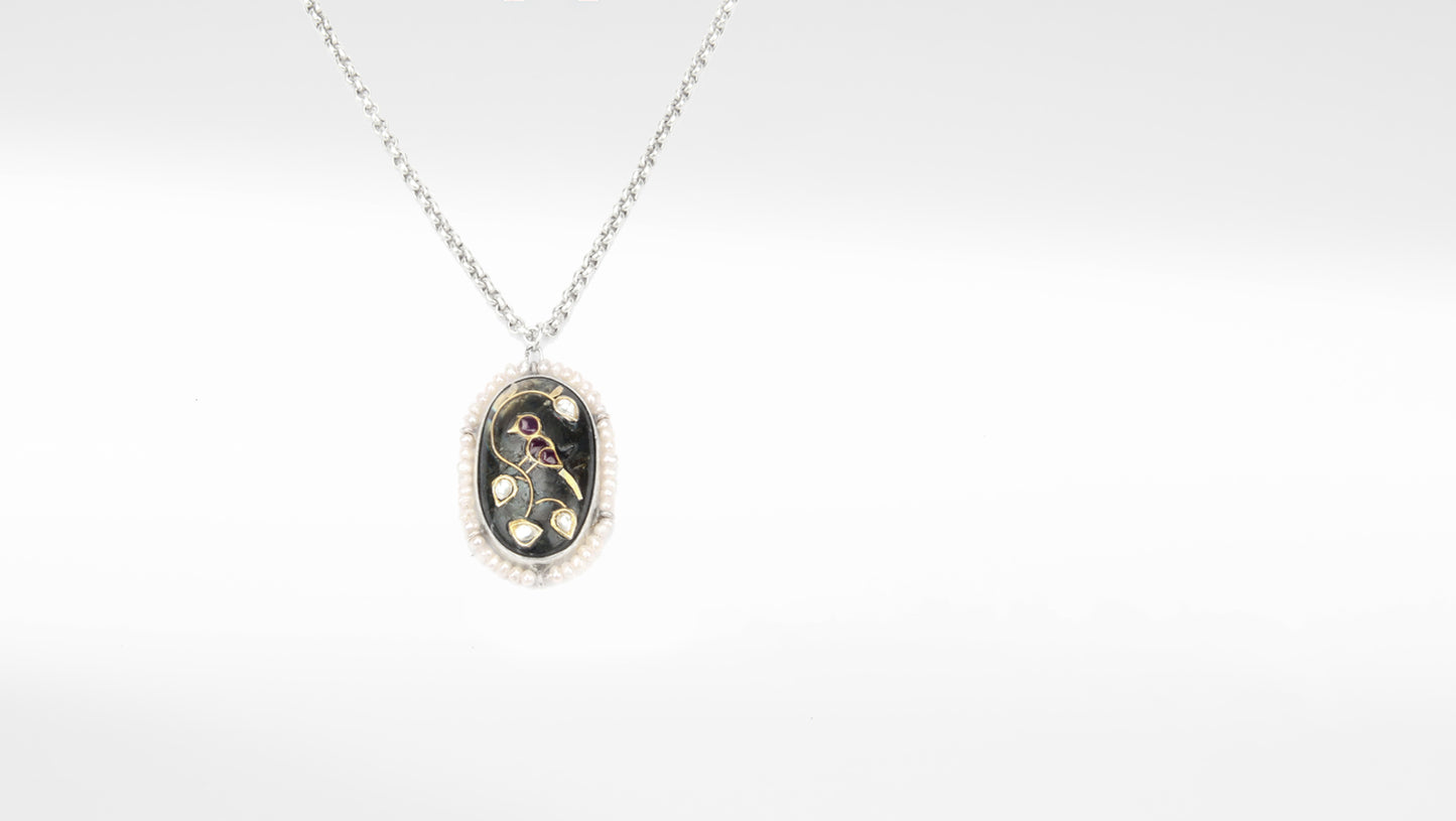 Silver Clarina Pendant With Chain