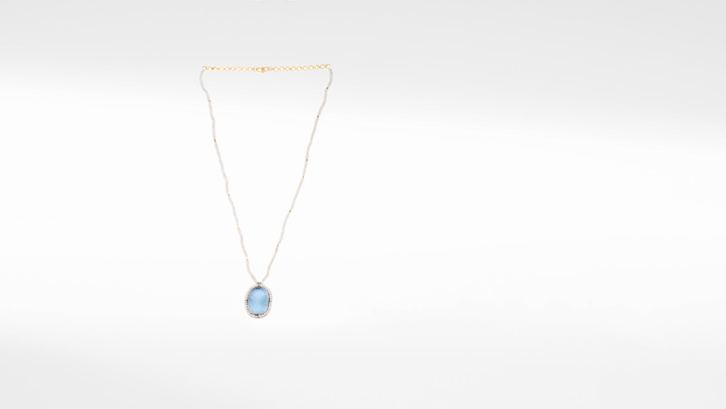 Sangeeta Boochra X Payal Singhal Noor Silver Necklace with Pearl Chain