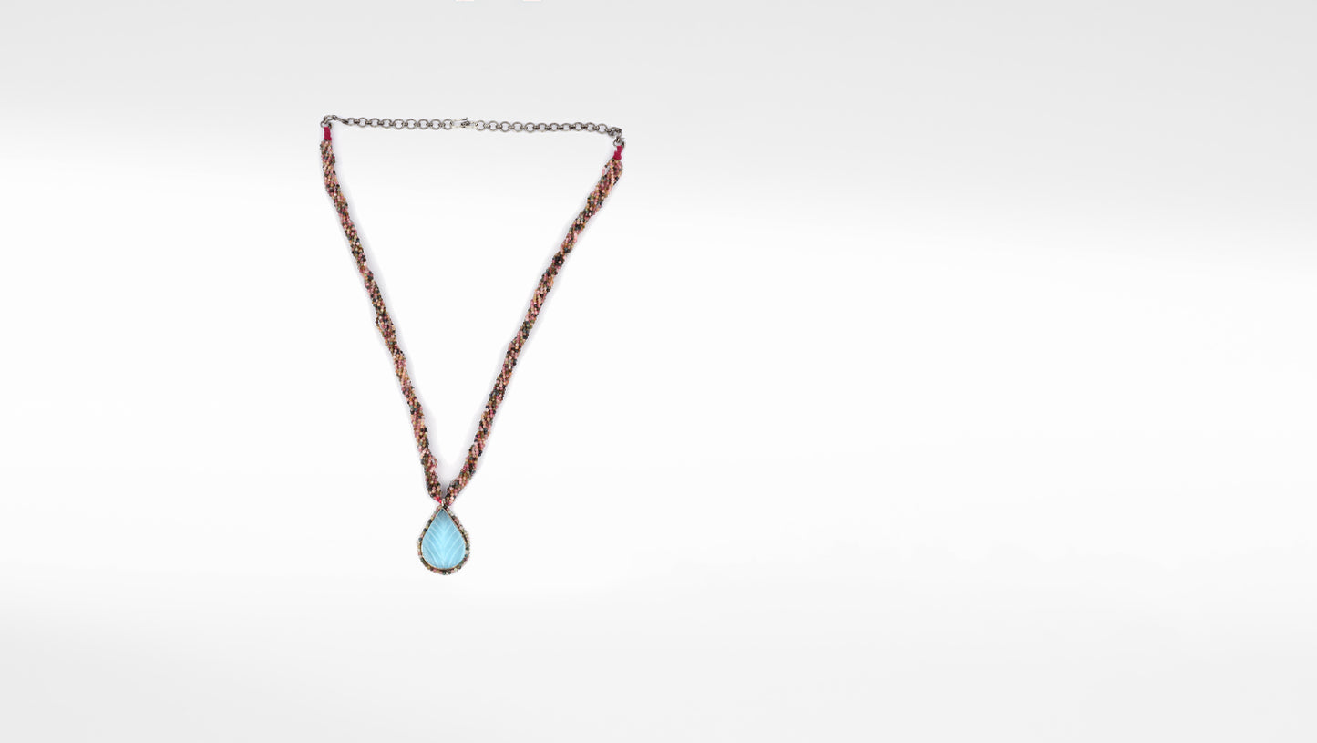 Sangeeta Boochra X Payal Singhal Faiza Silver Necklace with Quartz Stones