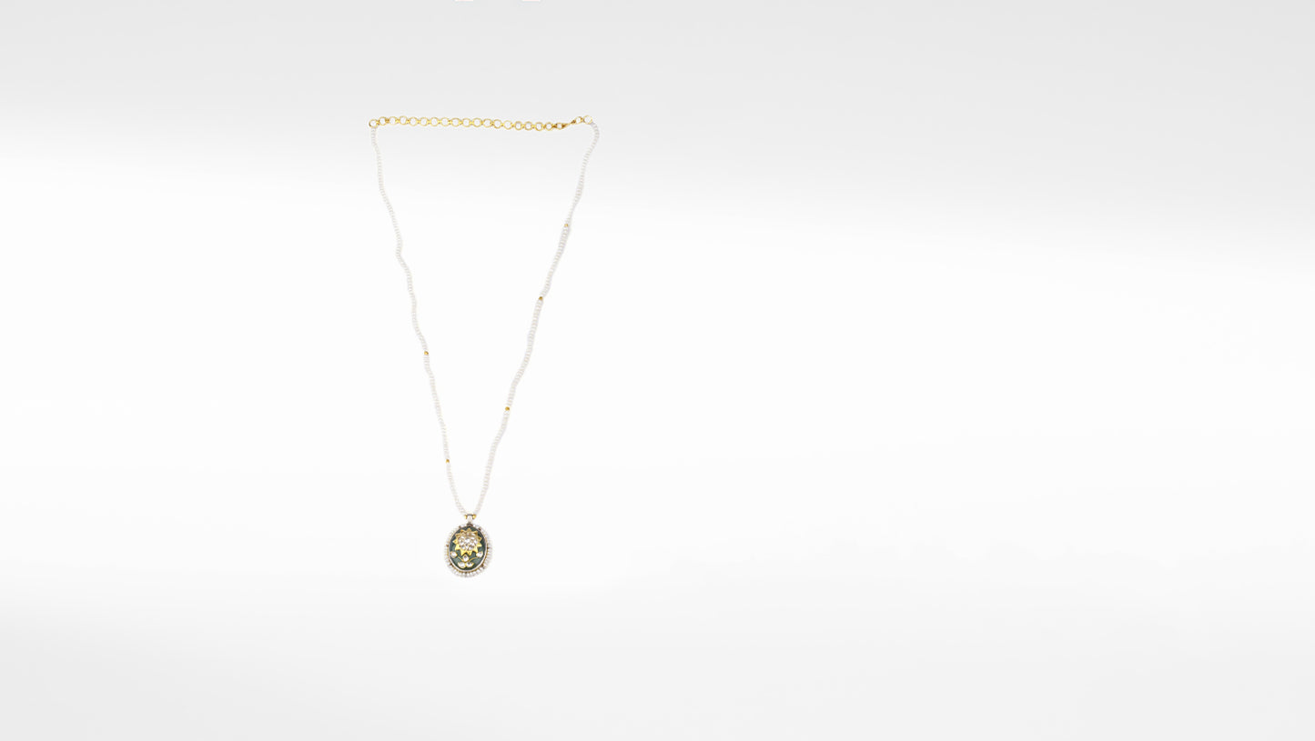 Sangeeta Boochra X Payal Singhal Sara Silver Pendant with Pearl Chain