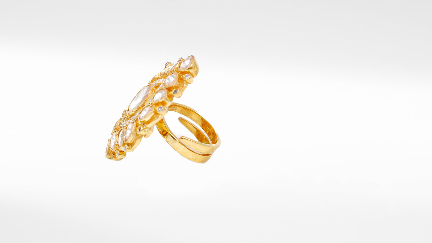 Sangeeta Boochra Silver Moissanite Ring