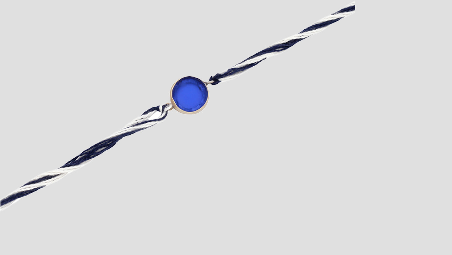 Midnight Blue Minimal Rakhi by Sangeeta Boochra