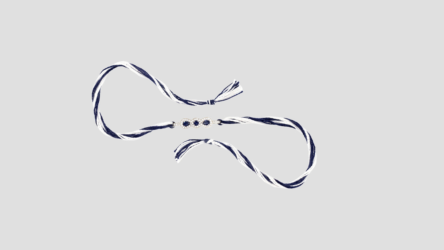 "Celestial Grace Rakhi – Handcrafted Elegance"