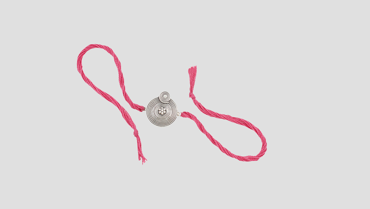 Circle Silver Rakhi by Sangeeta Boochra