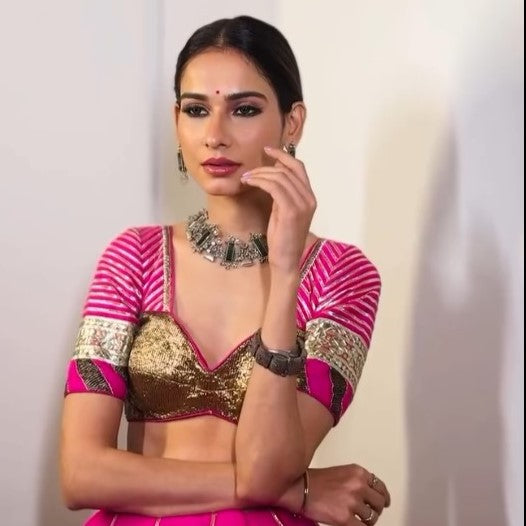 Silver Majesty: Aneri’s Statement Look in Sangeeta Boochra Jewelry