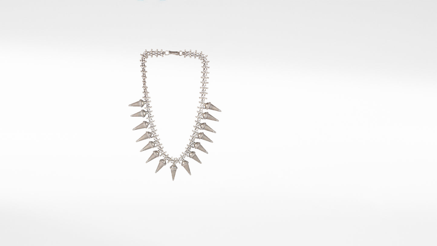 Aiza Tribal Silver Necklace