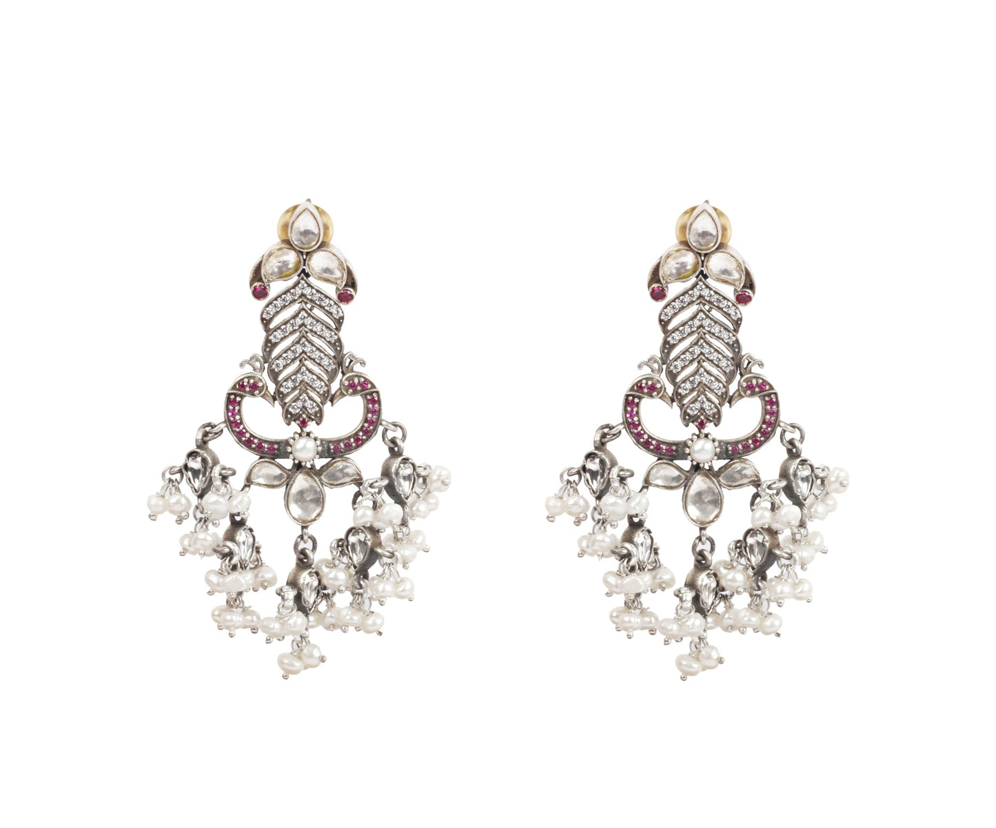 Sangeeta Boochra Tribal Silver Earrings-Earrings-Sangeeta Boochra