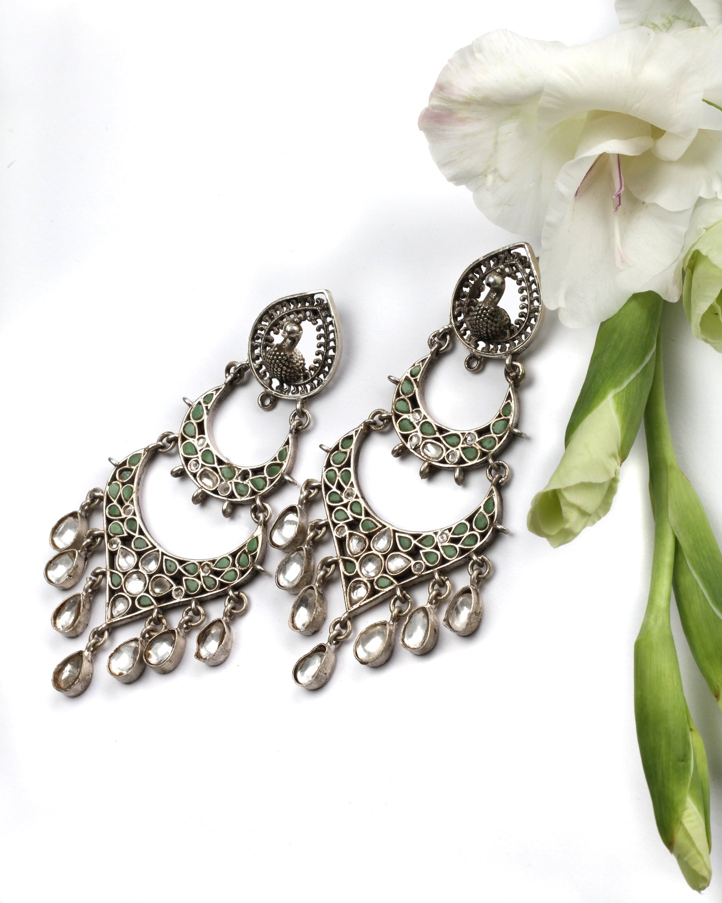 Sangeeta Boochra Tribal Silver Earrings-Earrings-Sangeeta Boochra