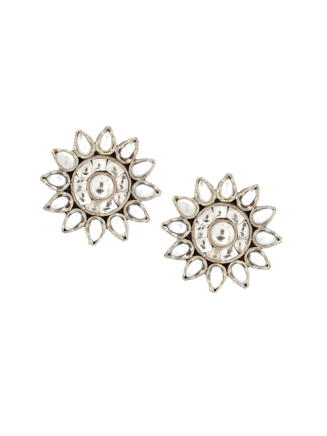 Sangeeta Boochra Tribal Silver Earrings-Earrings-Sangeeta Boochra