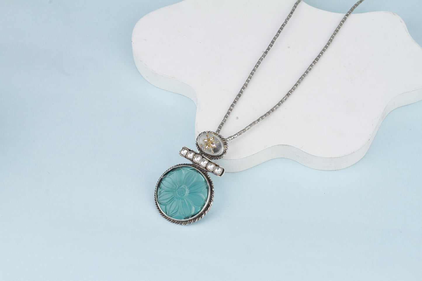 Vividh- Silver Nafia Charming Necklace
