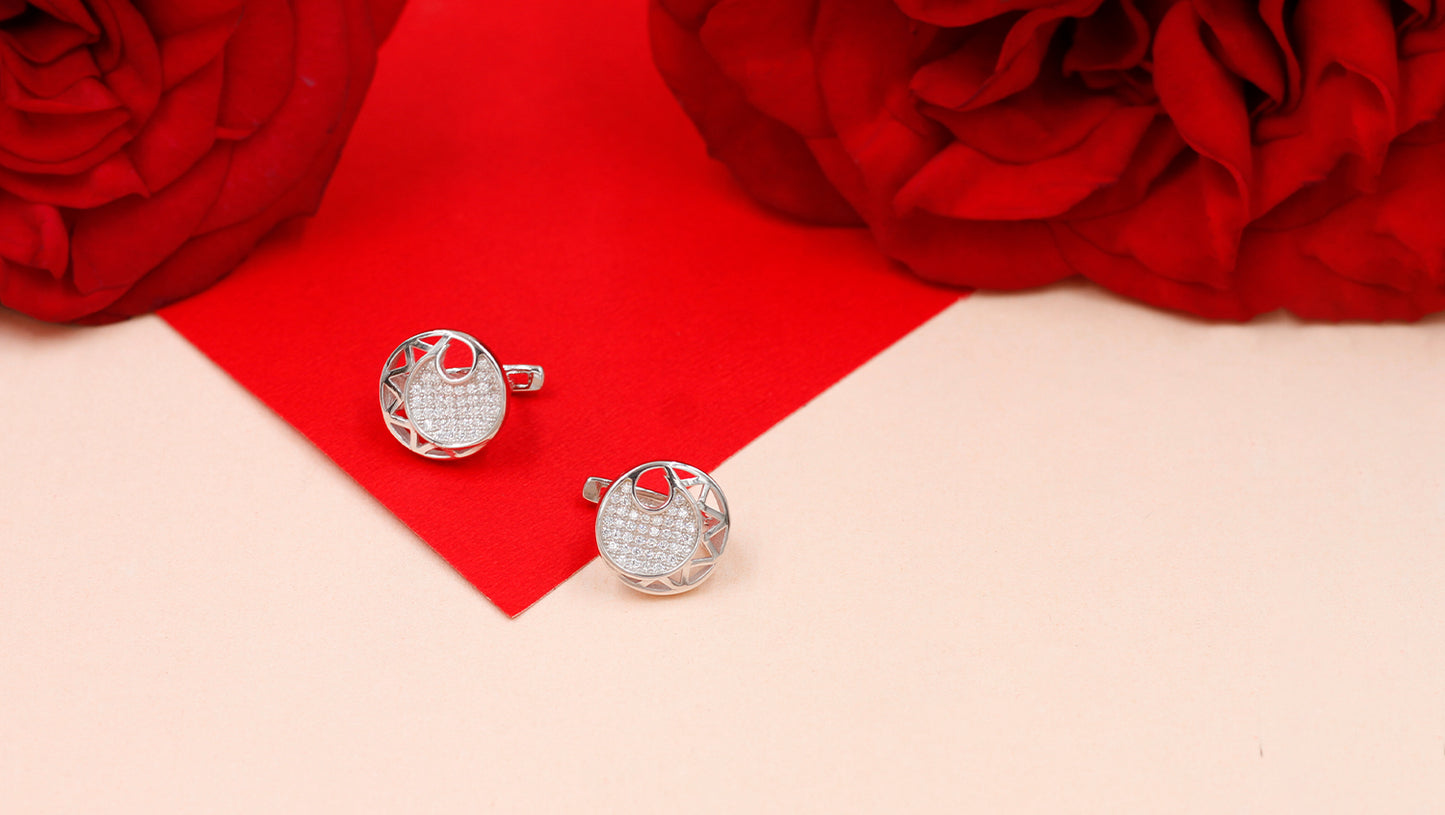 Radiant Cosmos CZ Stud Earrings