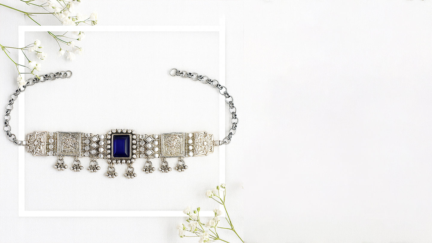 Traditional Tribal Silver Choker | Sangeeta Boochra
