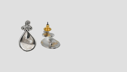 Teardrop Elegance Silver Earrings | Sangeeta Boochra