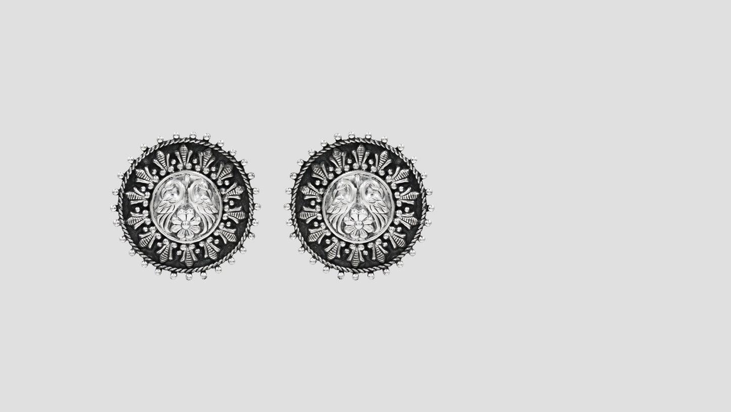 Oxidised Handcrafted Silver Earrings – Sangeeta Boochra