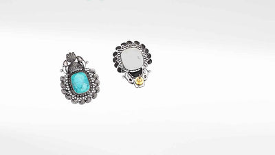 Silver Shiza Turquoise Earrings