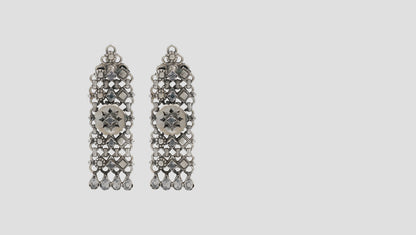 Heritage Bloom Silver Earrings by Sangeeta Boochra