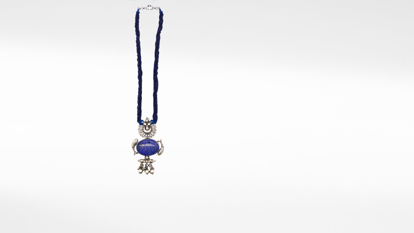 Vividh- Silver Jahanara Necklace