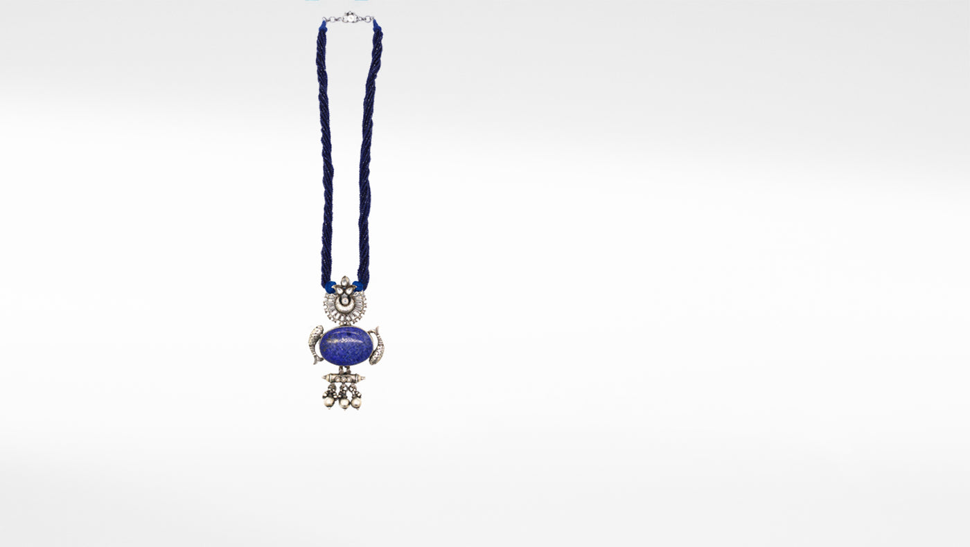 Vividh- Silver Jahanara Necklace