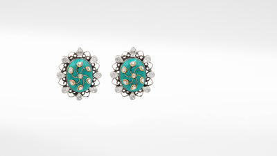 Silver Ahana Turquoise Studded Earring